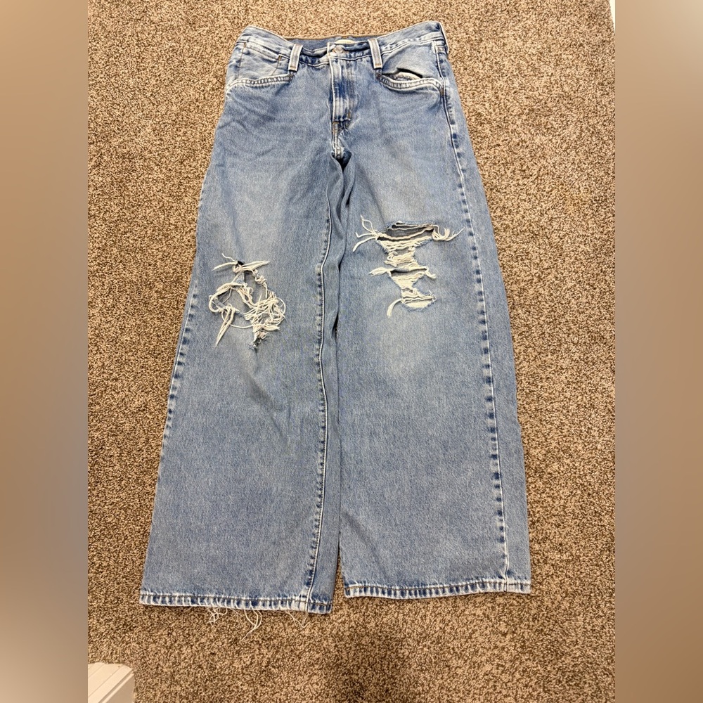 Levi’s Wide leg baggy Distressed Light Blue Women's Jeans